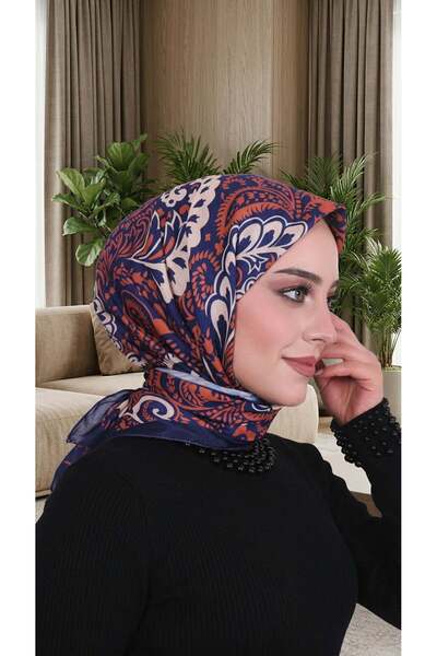Big ModaEbrar Patterned Soft Scarf - 025