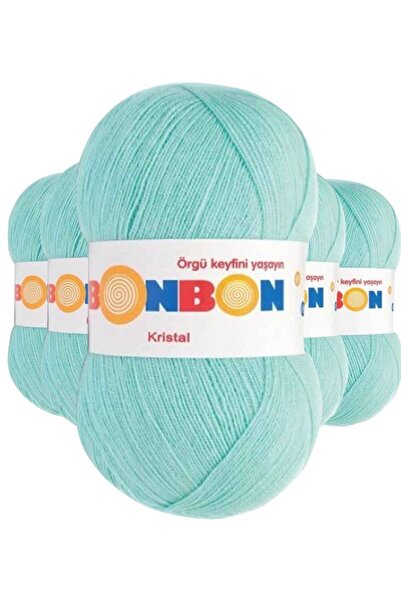 atastore2017 5 Pieces Crystal Hand Knitted Fiber String Glass Blue 98203