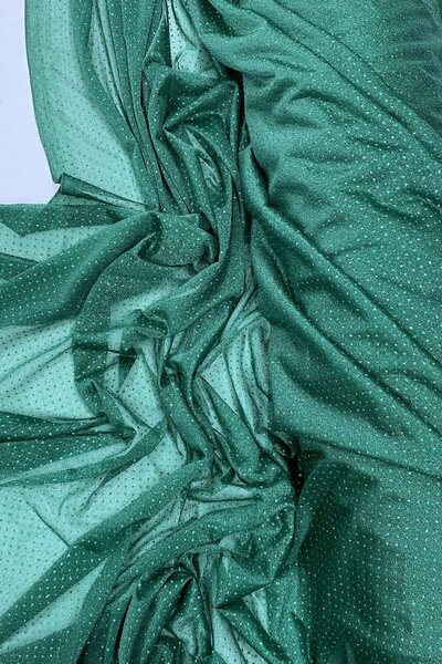 Royaleks Group Raindrop Glitter Evening Dress with Shawl Tulle Fabric Emerald...