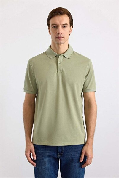 SÜVARİ Koyu Yeşil Regular Polo Yaka Tişört