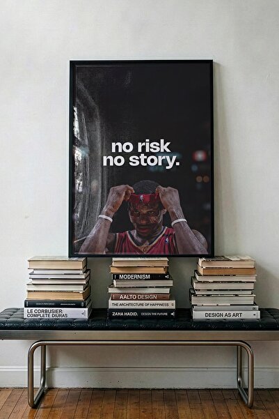 TabloRosa Siyah Çerçeveli Modern Dekoratif Poster Tablo – Lebron | Motivasyon...