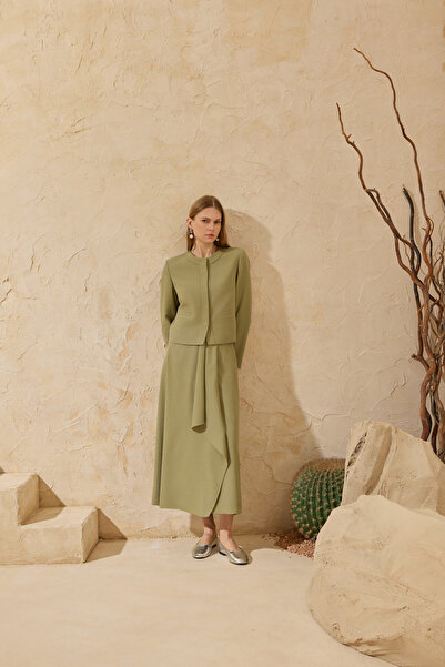 Aker Green Flared Classic Skirt
