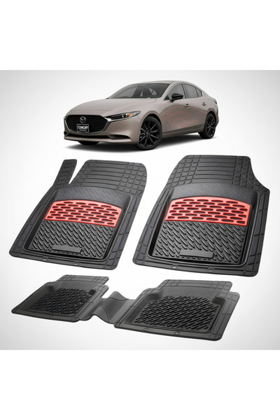 TEAMCAR Mazda 3 BP Facelift Sedan Compatible Floor Mats 2024-2026 | Red