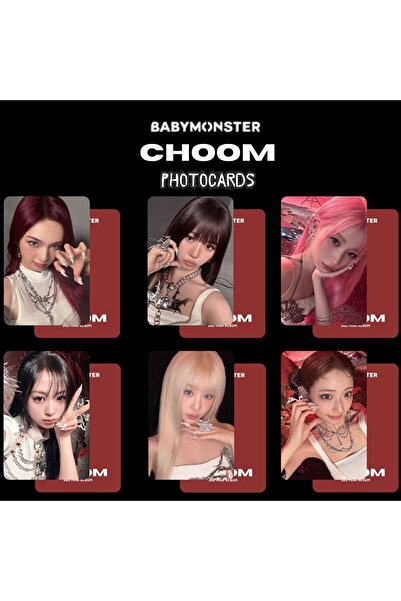 Kpop Dünyasi BABYMONSTER '' Choom '' Crimson Ver. Photocards Set
