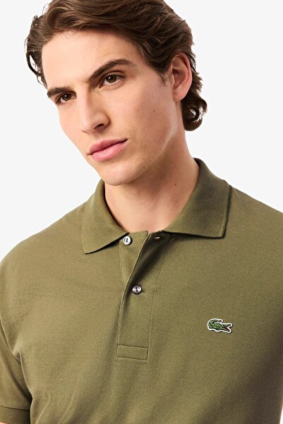 Lacoste Men's Classic Fit Polo T-Shirt Men's Polo Collar T-Shirt Khaki