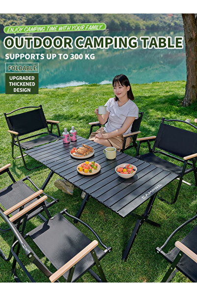 CAMPRA camping table with storage bag, foldable travel table and picnic table...