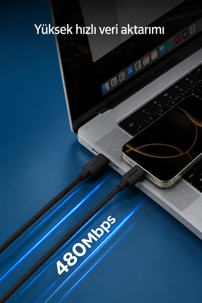 Philips 60W USB-C to USB-C Hızlı Şarj ve Data Kablosu 1.2 M