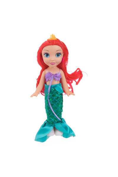 Zumzeria Princess Mermaid Doll with Red Hair, Purple Bow, Green Tail & Jewelr...