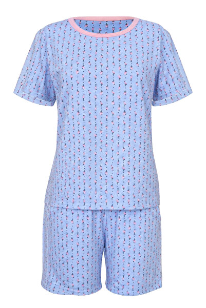 uniconf Pijama dama cu maneca si pantalon scurct PFV41IMP