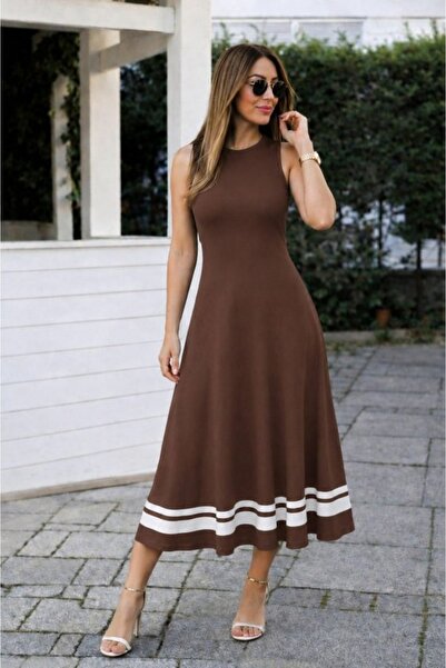DRESSIFY WOMEN’S FASHION Rochie lungă din viscoză pentru femei, cu bretele, d...