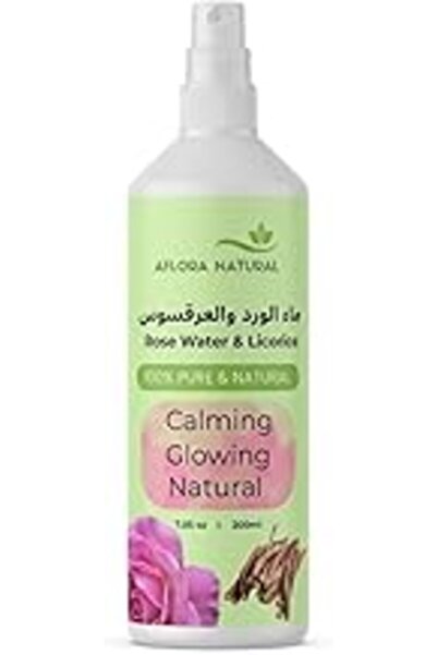 AFLORA Licorice and Rose Water Facial Toner, 200ml, Brightening and Clarifyin...