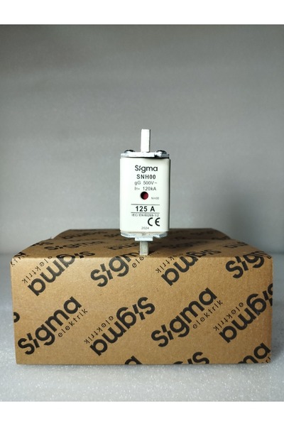 Sigma SNH00I0125 120KA 125A NH00 Çift Göstergeli Bıçaklı Sigorta