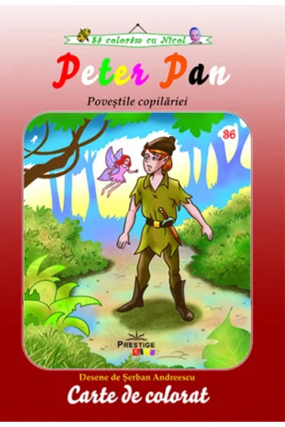 Editura Prestige Carte de colorat Peter Pan A4, 16 pagini, copertă moale (202...