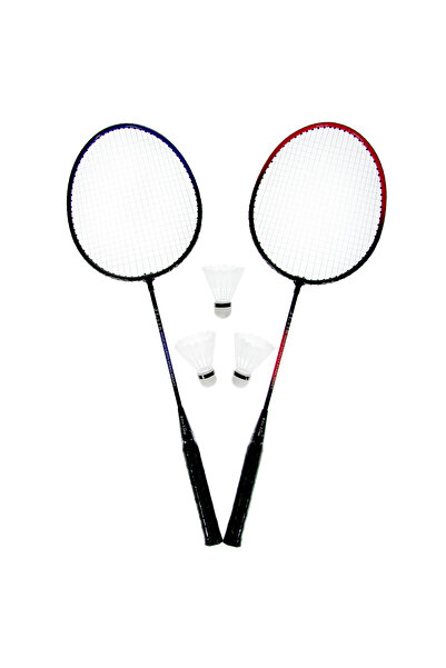 Zumzeria Set de 2 rachete de badminton din plastic cu 3 fluturași 65cm - 5 bu...