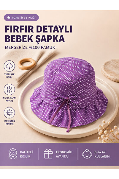 miniboncuk Renkli Çiçek Bahçesi Bebek Şapkası