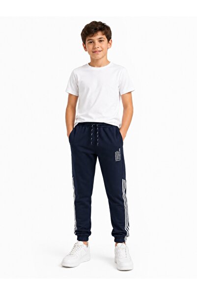 Mışıl Kids MIŞIL 24205-26 Pantaloni de trening pentru băieţi, cu detaliu cu d...