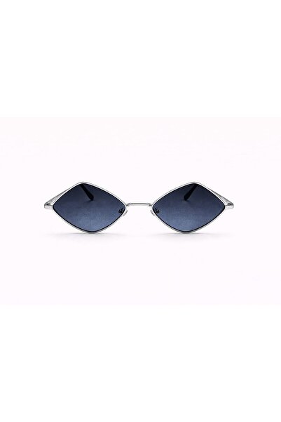 OEM Women's sunglasses, futuristic, rhombus lenses, silver frame