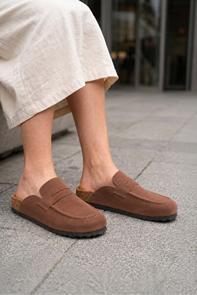 Aymood Luvra Laceless Genuine Suede Leather Women's Casual Cork Sole Loafer C...
