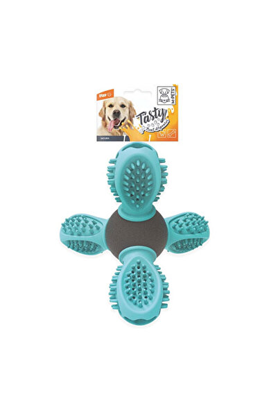 M-PETS Saturn Kauçuk Ödül Hazneli Köpek Oyuncağı Mavi 14x13x12 Cm