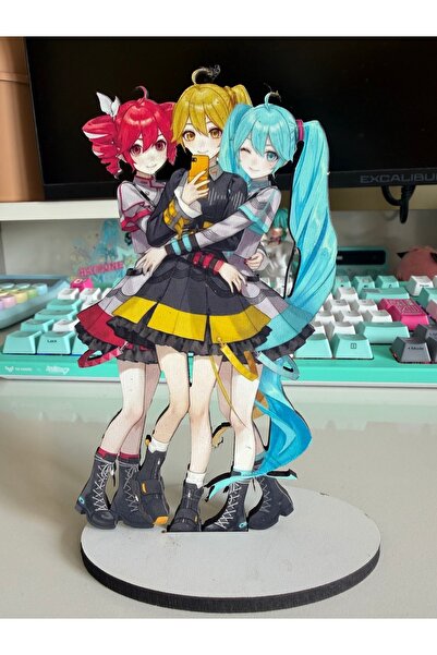nihonwosekai Hatsune Miku Neru Teto Anime Ahşap Stand