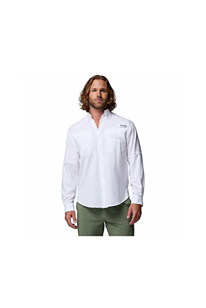 Columbia Tamiami Ii Ls Shirt Men's Casual Shirt 1286061100 White