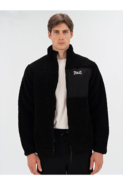 EVERLAST Winter Essentials Black Men's Full Zip Sherpa Sweat