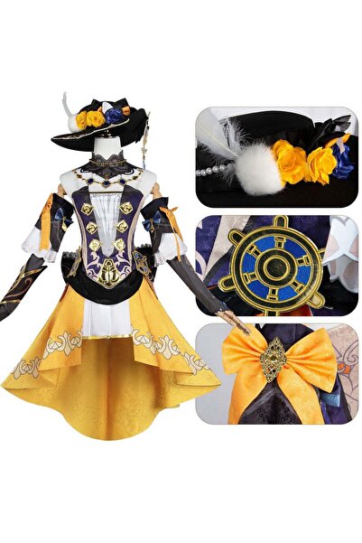 Gigglejoy Genshin Impact Navia Caspar Cosplay Costume, Game Anime Characters ...