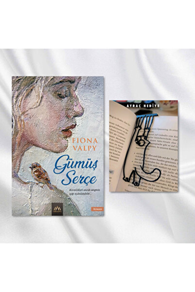 Arkadya Yayınları Silver Sparrow / Swinging Cat Figure Bookmark Gift