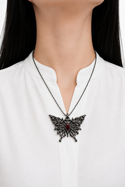 MakeWell Gothic Necklace Black Chain Gothic Design Women's Necklace Punk Rock...
