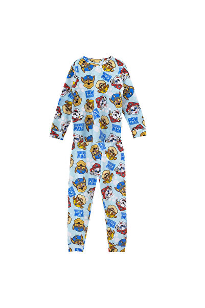 Zumzeria Blue Cotton Winter Pajama Set with Paw Patrol Design for Kids