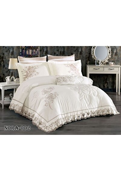 Brides Embroidered Bridal Bedspread - Summer - 8 Pieces (Nefren)