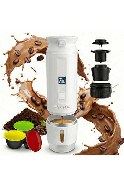 AVA-STARS Aparat de cafea portabil, 4-în-1 Espresso pentru Nespresso, Dolce G...