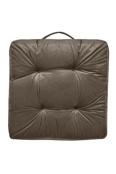 Zumzeria Taupe Velvet Floor Cushion 43x43cm