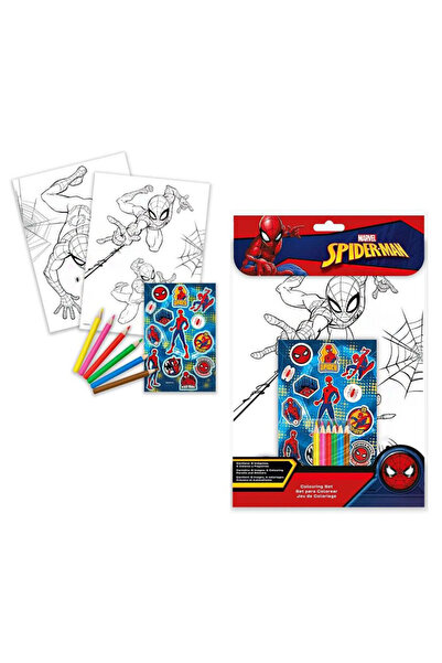 SPIDERMAN Спайдър-Мен Изстрелвач на мрежи комплект за оцветяване + стикери