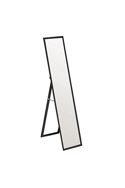 Zumzeria Black Floor Mirror with Wooden Stand 160x40cm