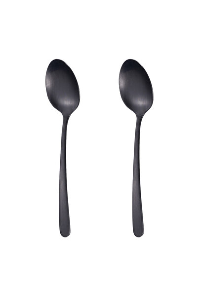 OEM Small Black Stainless Steel Spoons "Black" 15.5cm - 2pcs
