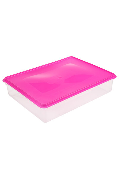 Zumzeria Recipient transparent pentru alimente cu capac roz 6L
