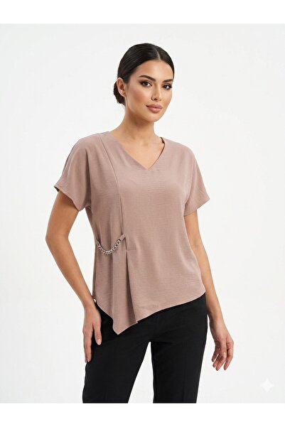 HOFY 1617 ZİNCİR AKSESUARLI BLUZ