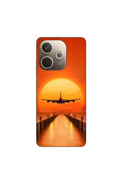 OEM Husa compatibila cu Oppo A5 Pro Silicon Gel Tpu Model Airplane Sunset