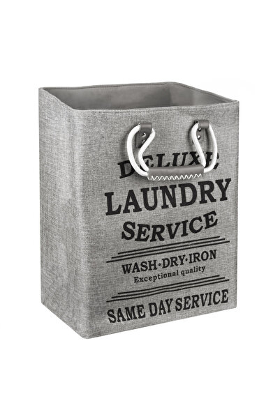 Zumzeria Laundry Basket Textile with Gray Handles 33x33x45cm - 49L