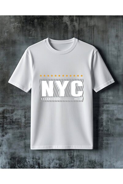 COMVİCHO Five Star Tyx Logo Printed Oversize T-Shirt