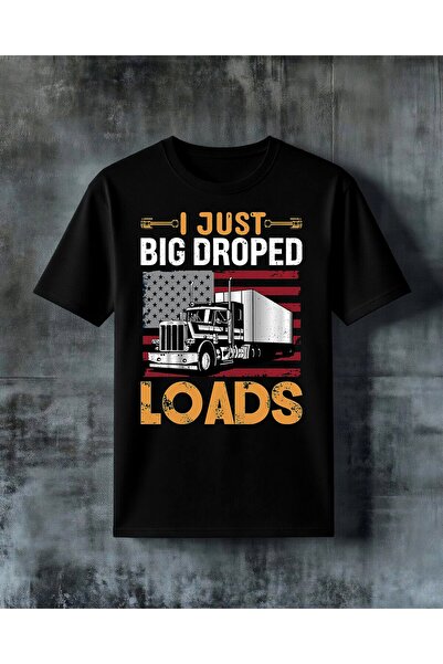 COMVİCHO Just Big Dropped Kamyon Loads Printed Oversize T-Shirt