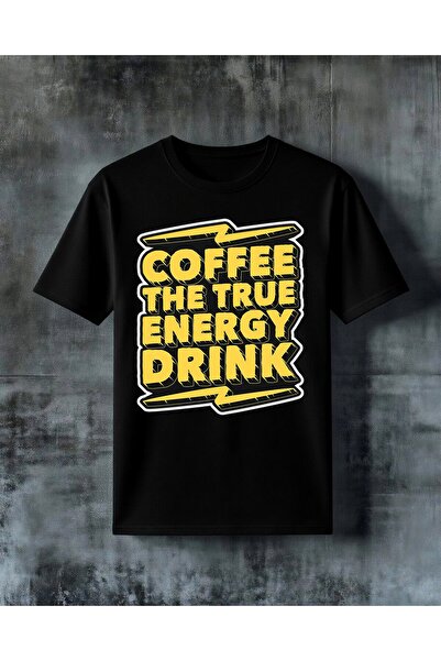 COMVİCHO Coffee True Energy Energy Printed Oversize T-Shirt