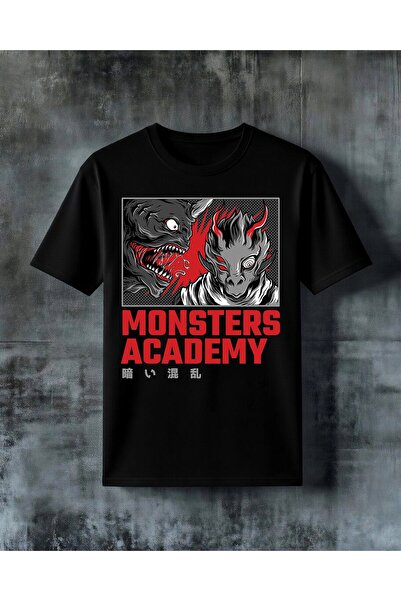 COMVİCHO Monsters Academy Canavara Printed Oversize T-Shirt