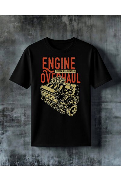 COMVİCHO Engine Overhaul Motor Custom Printed Oversize T-Shirt