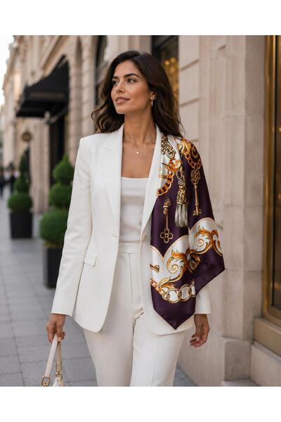 Lavinia Scarfs وشاح/منديل بنمط SIRLI TREASURE مقاس 90x90 سم