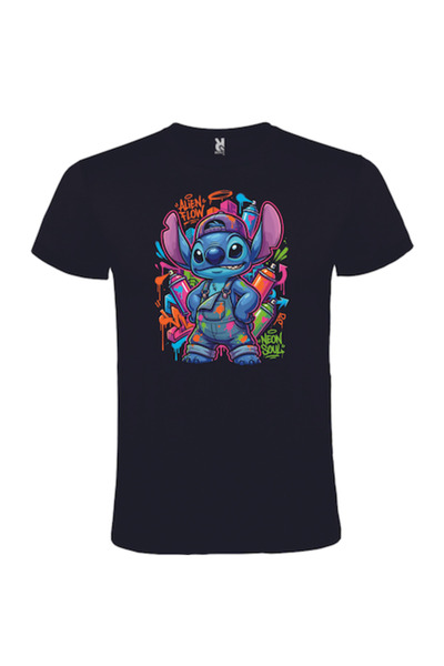 CRD PRINT Unisex personalized t-shirt "Stitch-2026", Black,
