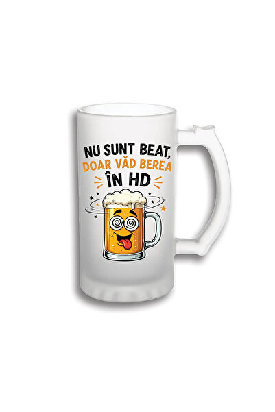 peGiftuiala Halbă bere personalizată 500 ml – „Nu sunt beat”