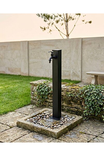 GARTENKRAFT Alüminyum Bahçe Çeşmesi - SİYAH