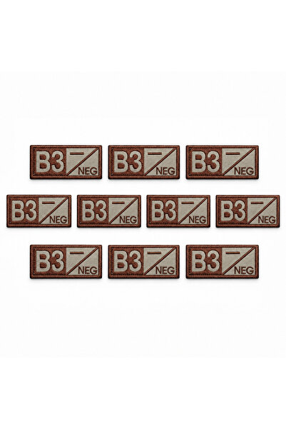 brodezcu Set of 10 embroidered patches, emblems, Embroidered blood group B3 N...